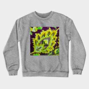 yellow flower, floral designs, minimal art, abstract art, floral pattern, antique rug photo , For custom orders please DM me. Crewneck Sweatshirt